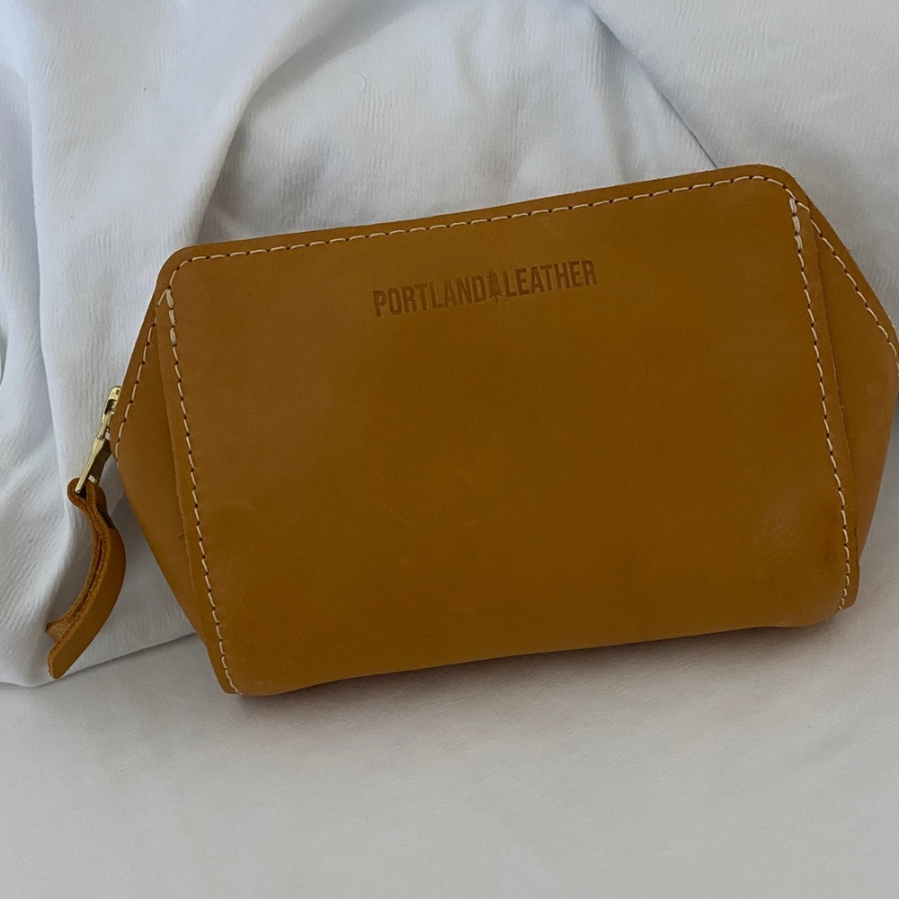 Portland Leather Sunflower Leather Zip Pouch